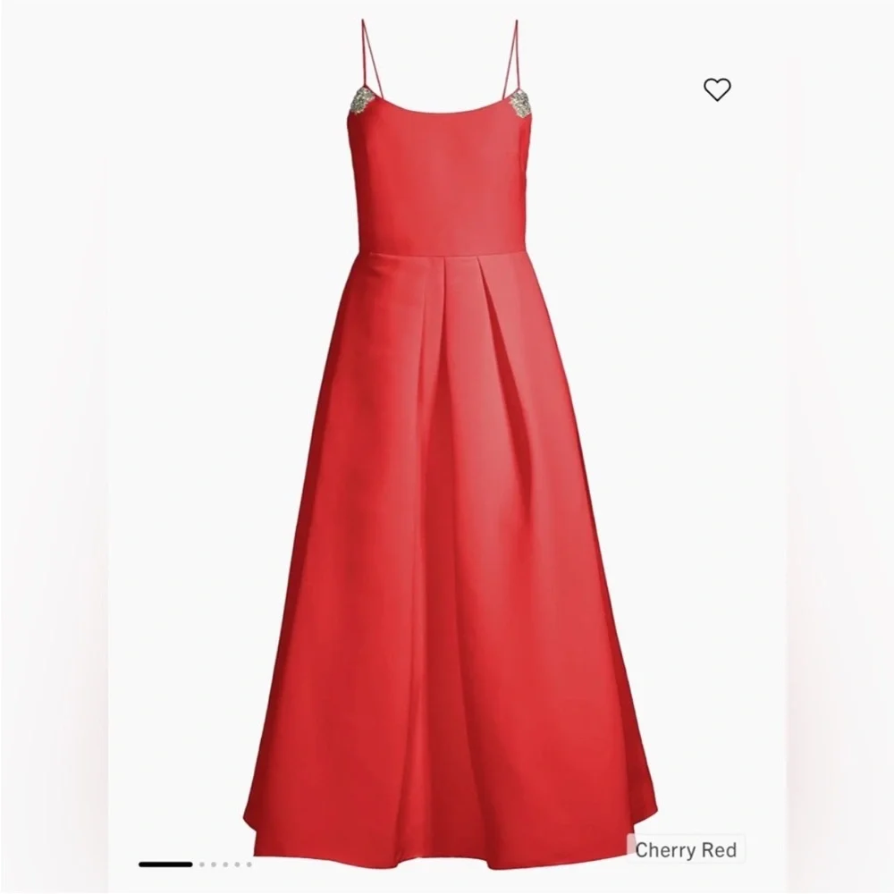Sachin + Babi Red Maxi Strapless Prom Dress Size 2 New - Picture 8 of 10